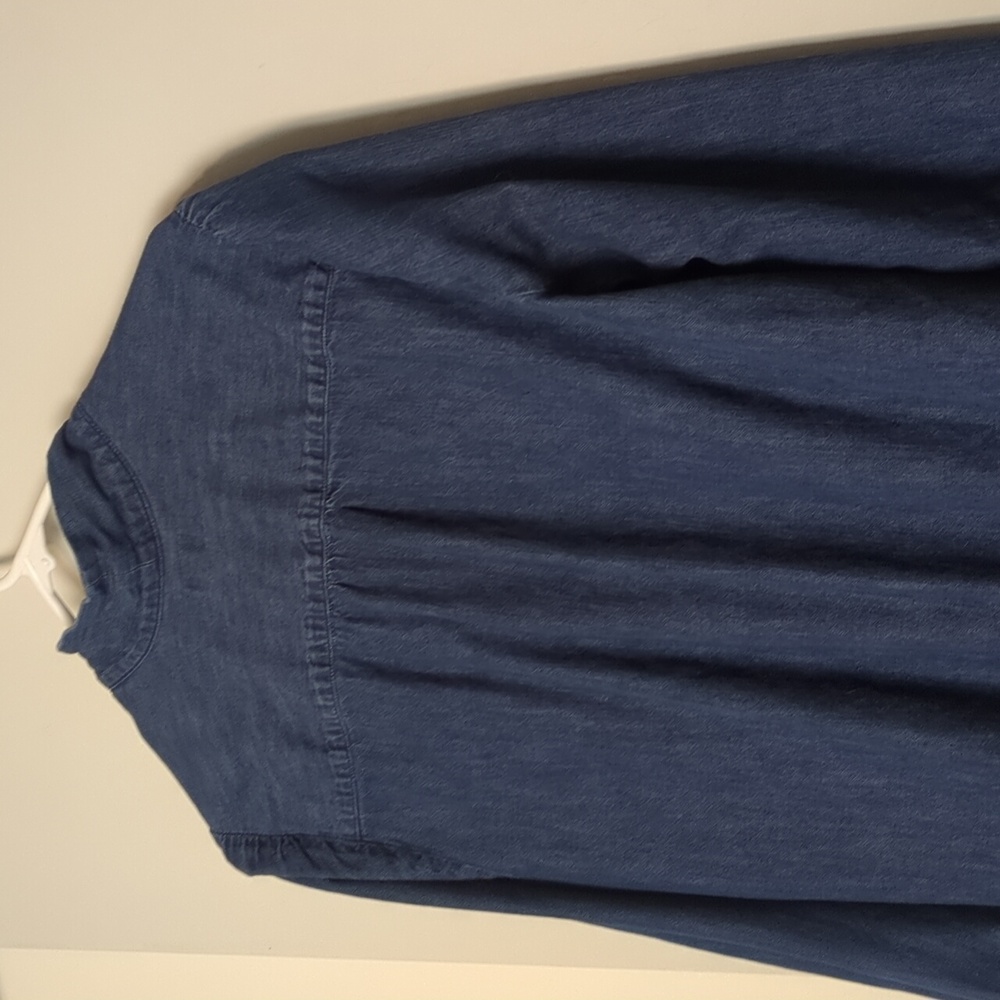 J. Crew Indigo Blouse with Bow Accent - Picture 7 of 7